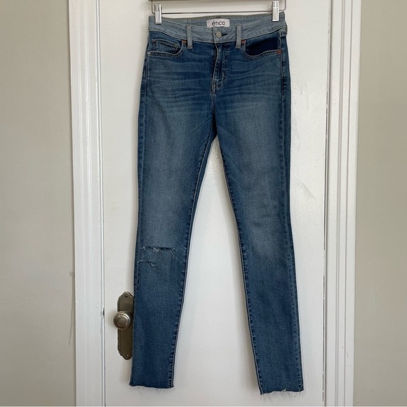 ETICA Lily Mid Rise Skinny Jeans size 27 - Picture 4 of 11